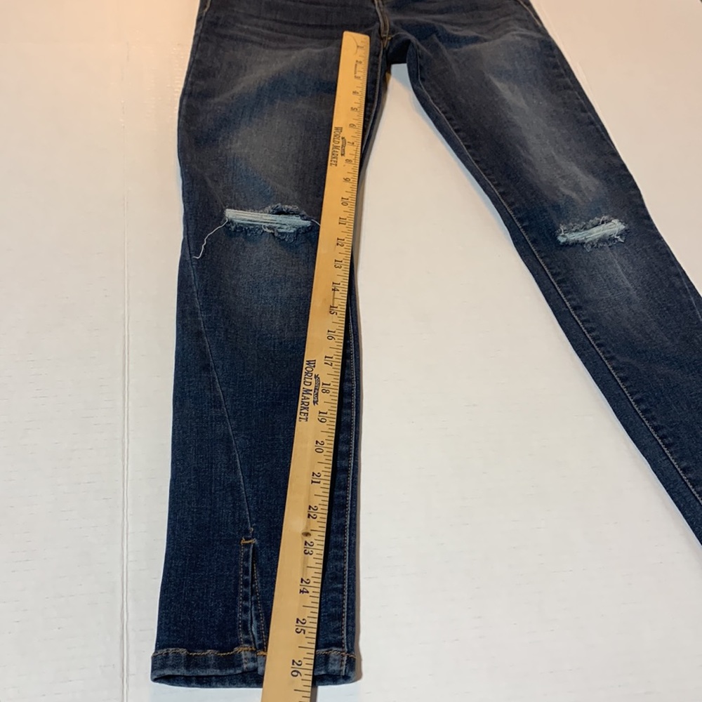 Harper Jeans Size 25 Skinny Distressed Dark Wash - Picture 5 of 8